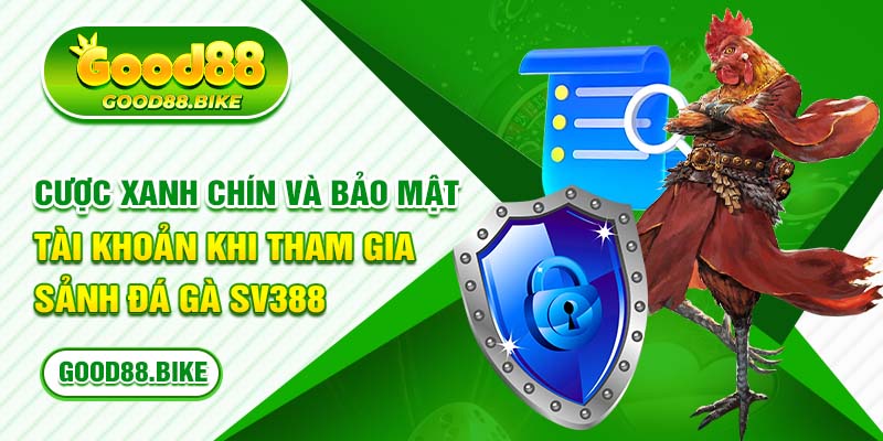 Cược xanh chín và bảo mật tài khoản tiên tiến khi tham gia sảnh đá gà SV388