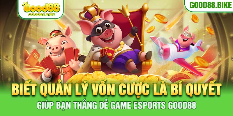 Biết quản lý vốn cược là bí quyết giúp bạn thắng dễ game Esports Good88