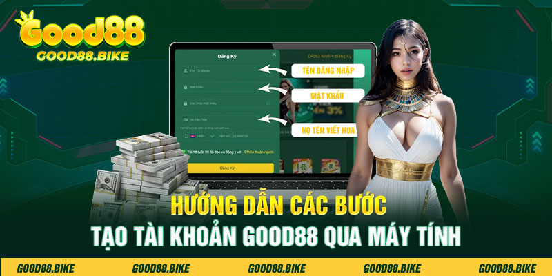 Hướng dẫn các bước tạo tài khoản Good88 qua máy tính